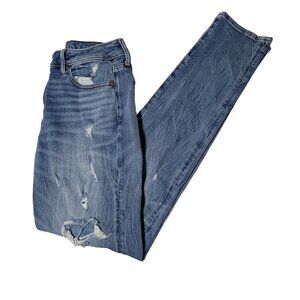 American Eagle Next Level Airflex Slim Jeans Mens Size 30 Low Rise Ripped Torn